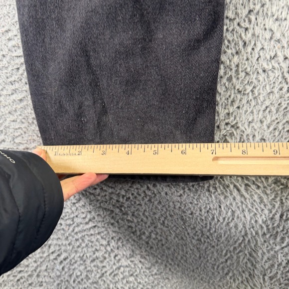 Aeropostale Jeans Women 32x29 Black Cotton Denim Mom Distressed Workwear Travel - Picture 9 of 10